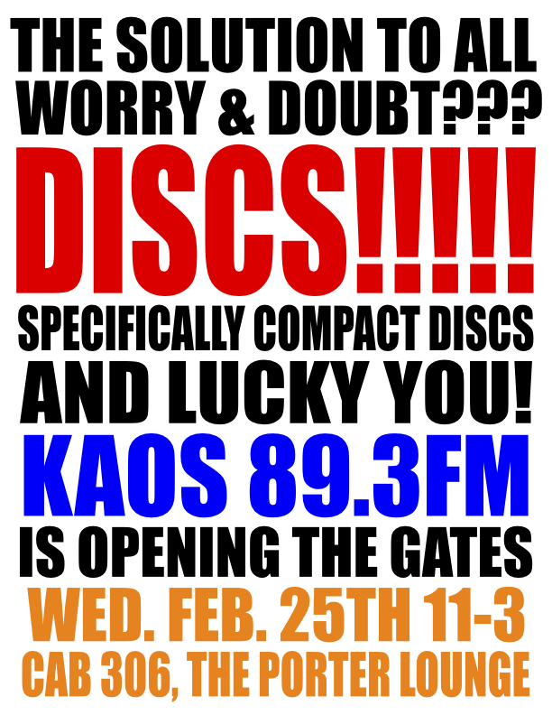 Rejoice: Our CD Sale is Wednesday, Feb 25th — KAOS 89.3FM Olympia